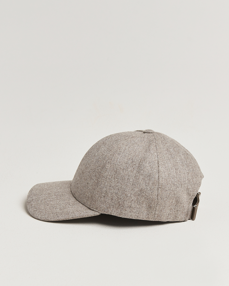 Men | Hats & Caps | Varsity Headwear | Flannel Baseball Cap Umber Beige