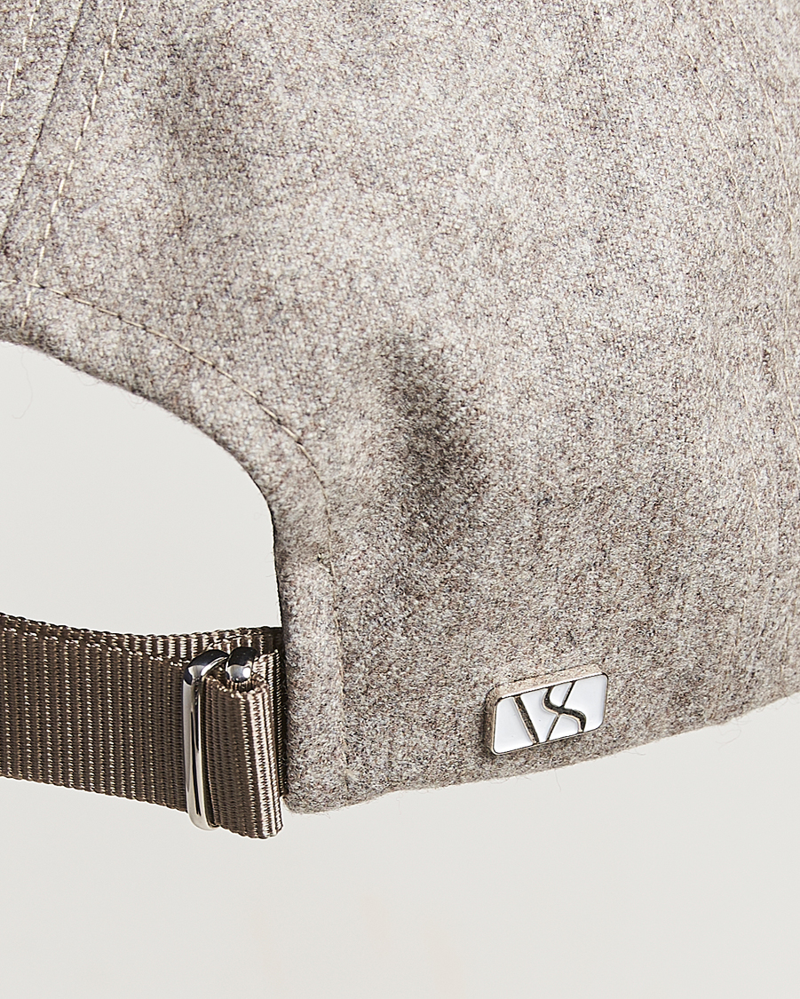 Men | Hats & Caps | Varsity Headwear | Flannel Baseball Cap Umber Beige