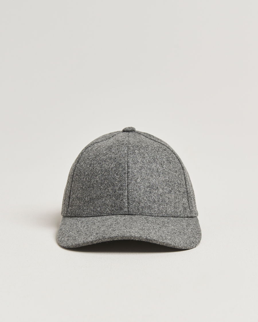 Men | Hats & Caps | Varsity Headwear | Flannel Baseball Cap Granite Grey