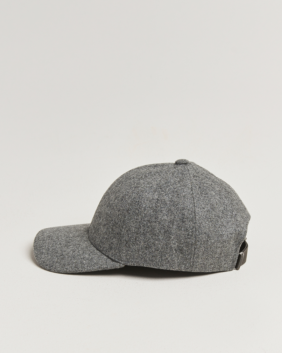 Men | Hats & Caps | Varsity Headwear | Flannel Baseball Cap Granite Grey