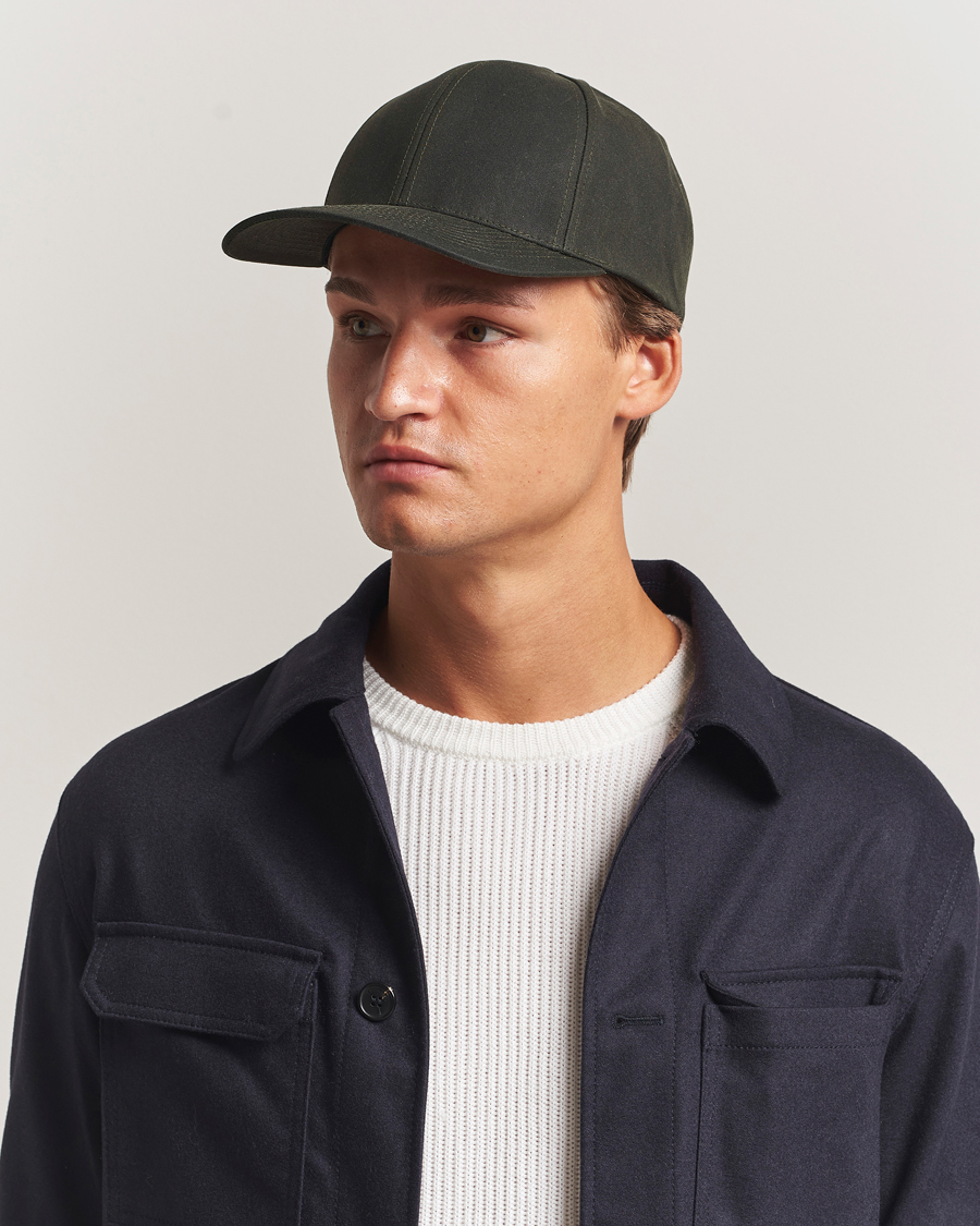 Men | Hats & Caps | Varsity Headwear | Oilskin Baseball Cap Ivy Green