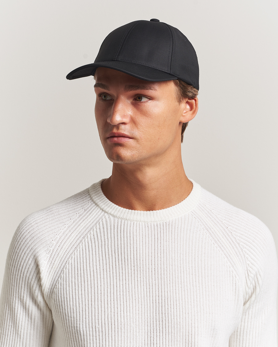 Men | Hats & Caps | Varsity Headwear | Wool Tech Baseball Cap Black
