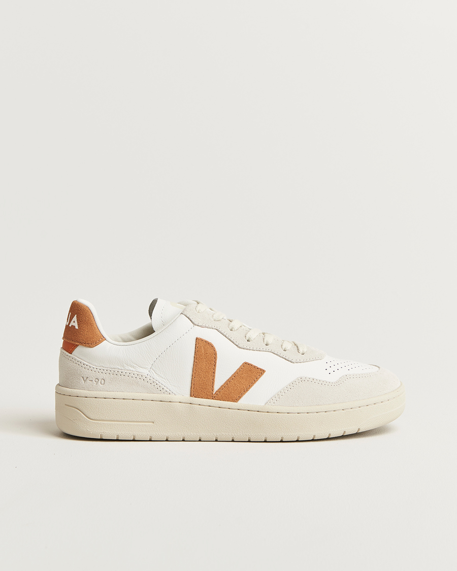 Men | Sneakers | Veja | V-90 Sneaker Extra White/Umber