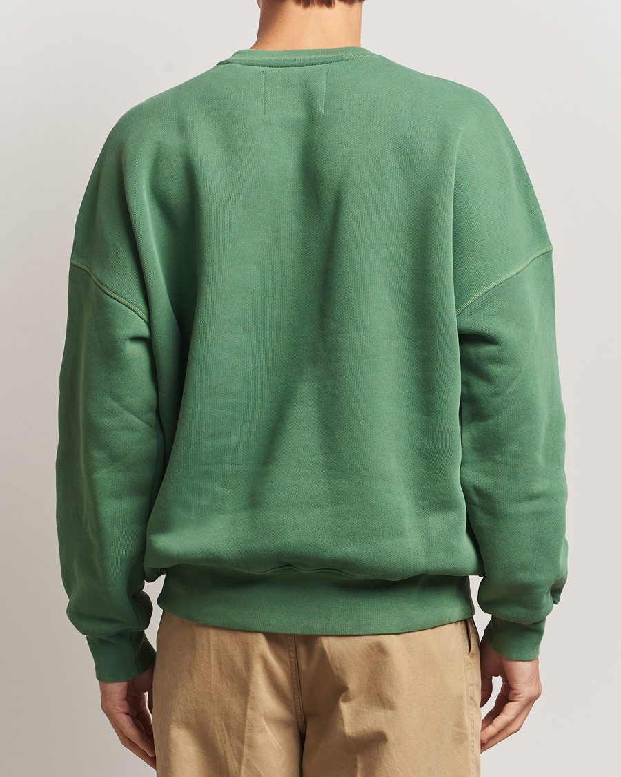 Men | Sweaters & Knitwear | GANT 240 Mulberry Street | Vintage Graphic Crew Neck Sweatshirts Forest Green