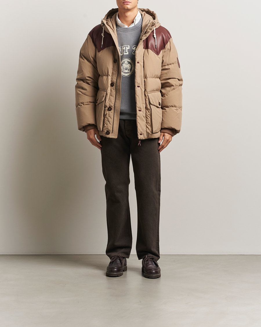 Men | Coats & Jackets | GANT 240 Mulberry Street | Cotton Down Hooded Jacket Carmel Beige