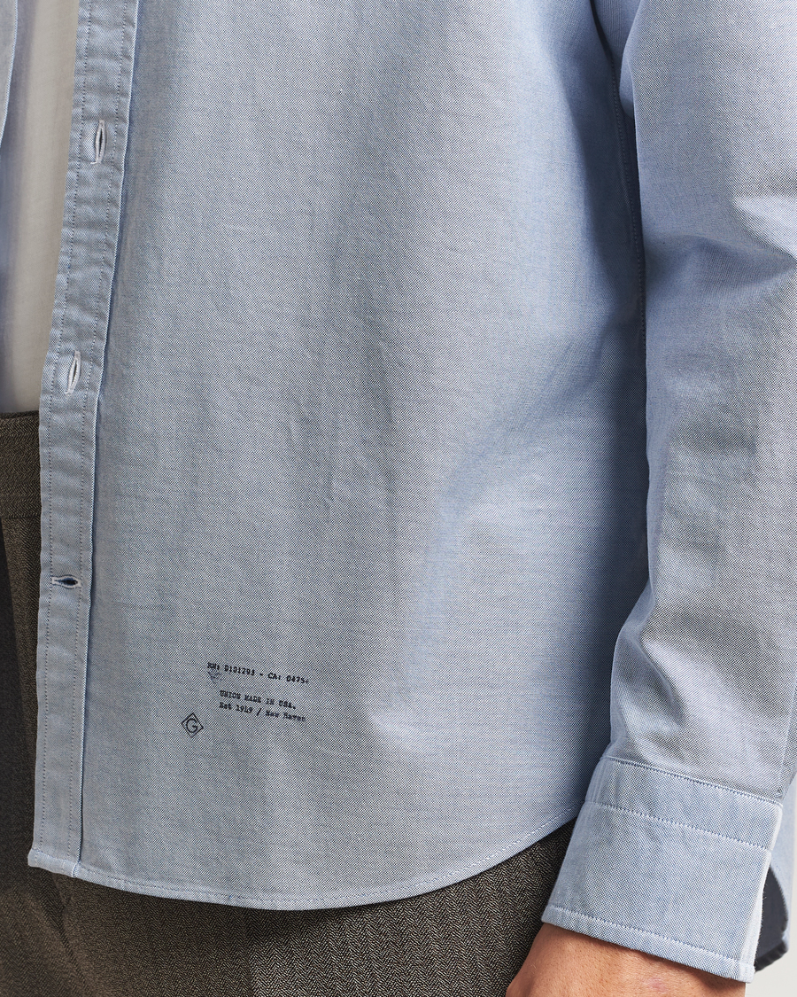 Men | Shirts | GANT 240 Mulberry Street | Relaxed Fit US Oxford Shirt Blue Water