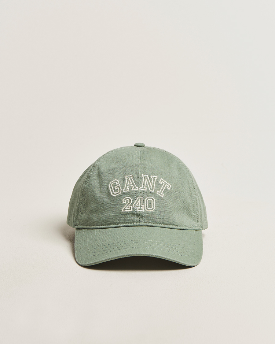 Men | Hats & Caps | GANT 240 Mulberry Street | Washed Canvas Cap Forest Green