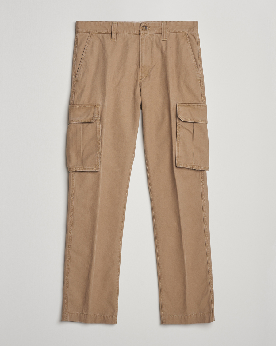 Men | Trousers | GANT | Regular Fit Cotton Twill Cargo Pants Light Taupe