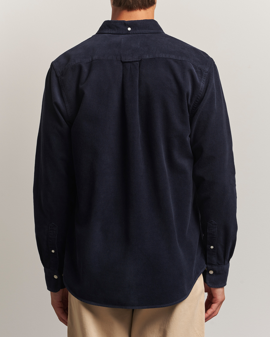 Men | Shirts | GANT | Regular Fit Corduroy Shirt Evening Blue