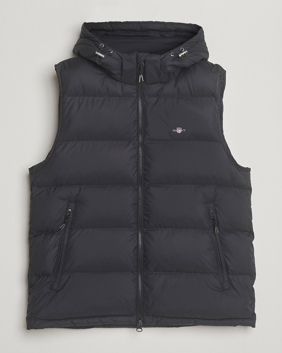 Men | Gilets | GANT | The Active Cloud Vest Black
