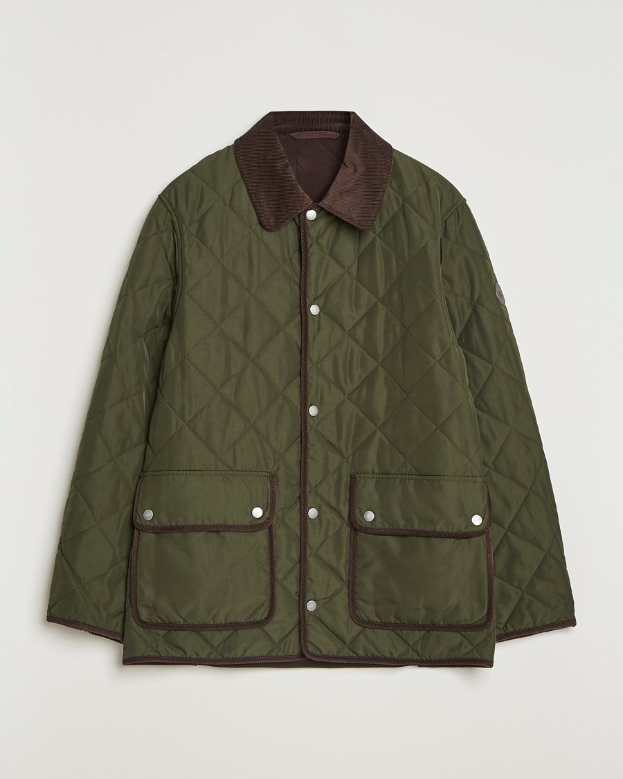 Men | Coats & Jackets | Gant | Quilted Fleece Jacket Green Lagoon