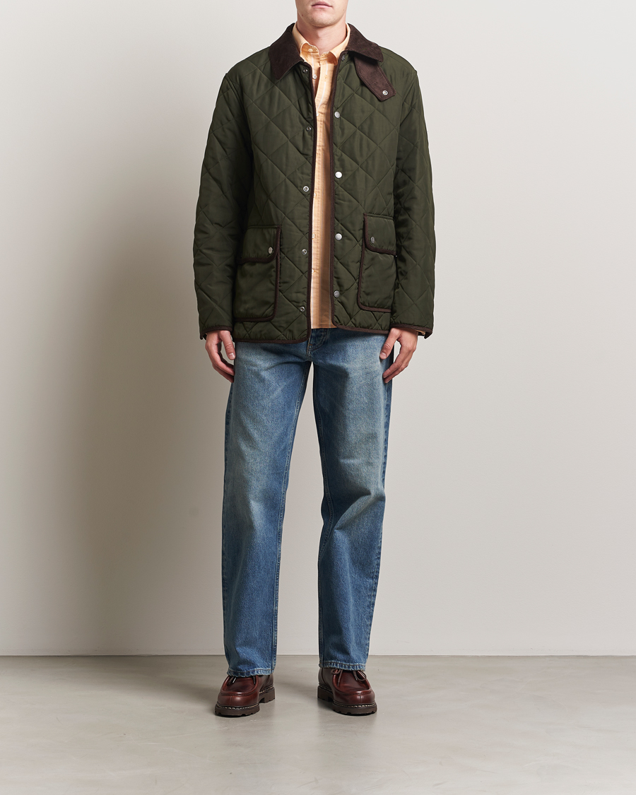 Men | Coats & Jackets | Gant | Quilted Fleece Jacket Green Lagoon