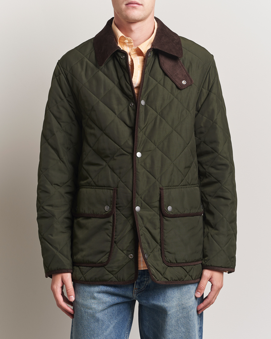 Men | Coats & Jackets | Gant | Quilted Fleece Jacket Green Lagoon