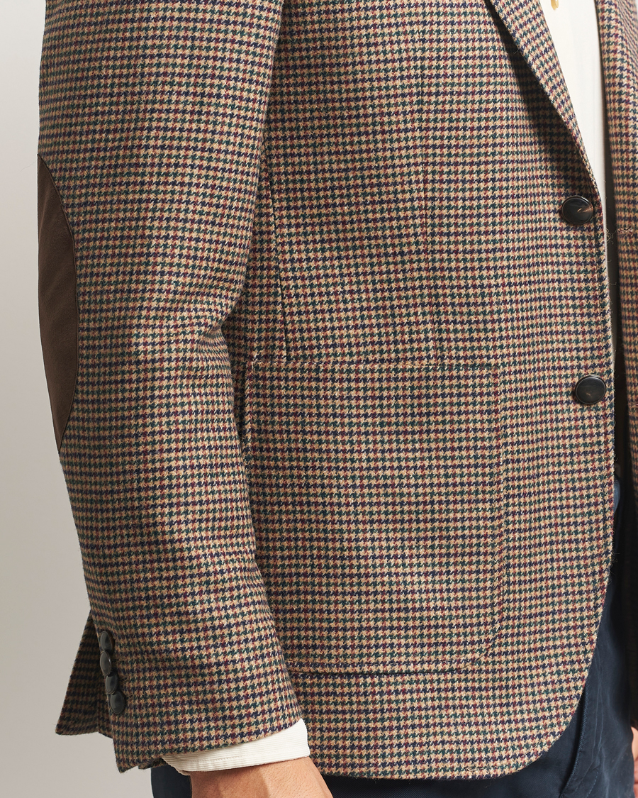 Men | Blazers | GANT | Wool Houndstooth Blazer Light Taupe