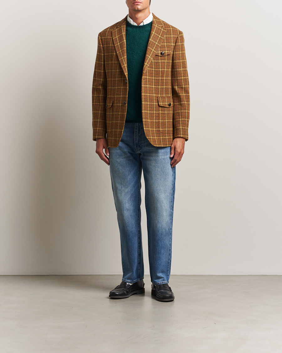 Men | Blazers | Gant | Checked Tweed Blazer Peanut Butter