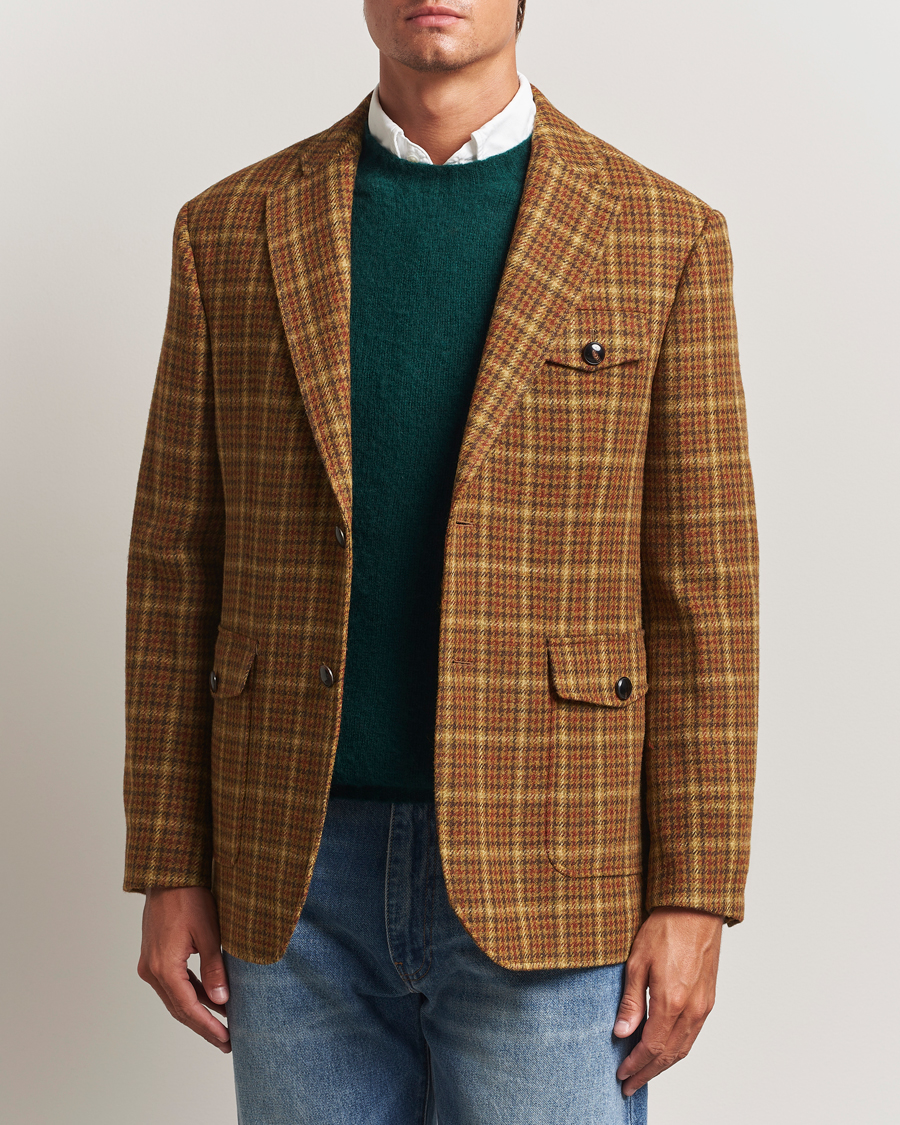 Men | Blazers | Gant | Checked Tweed Blazer Peanut Butter
