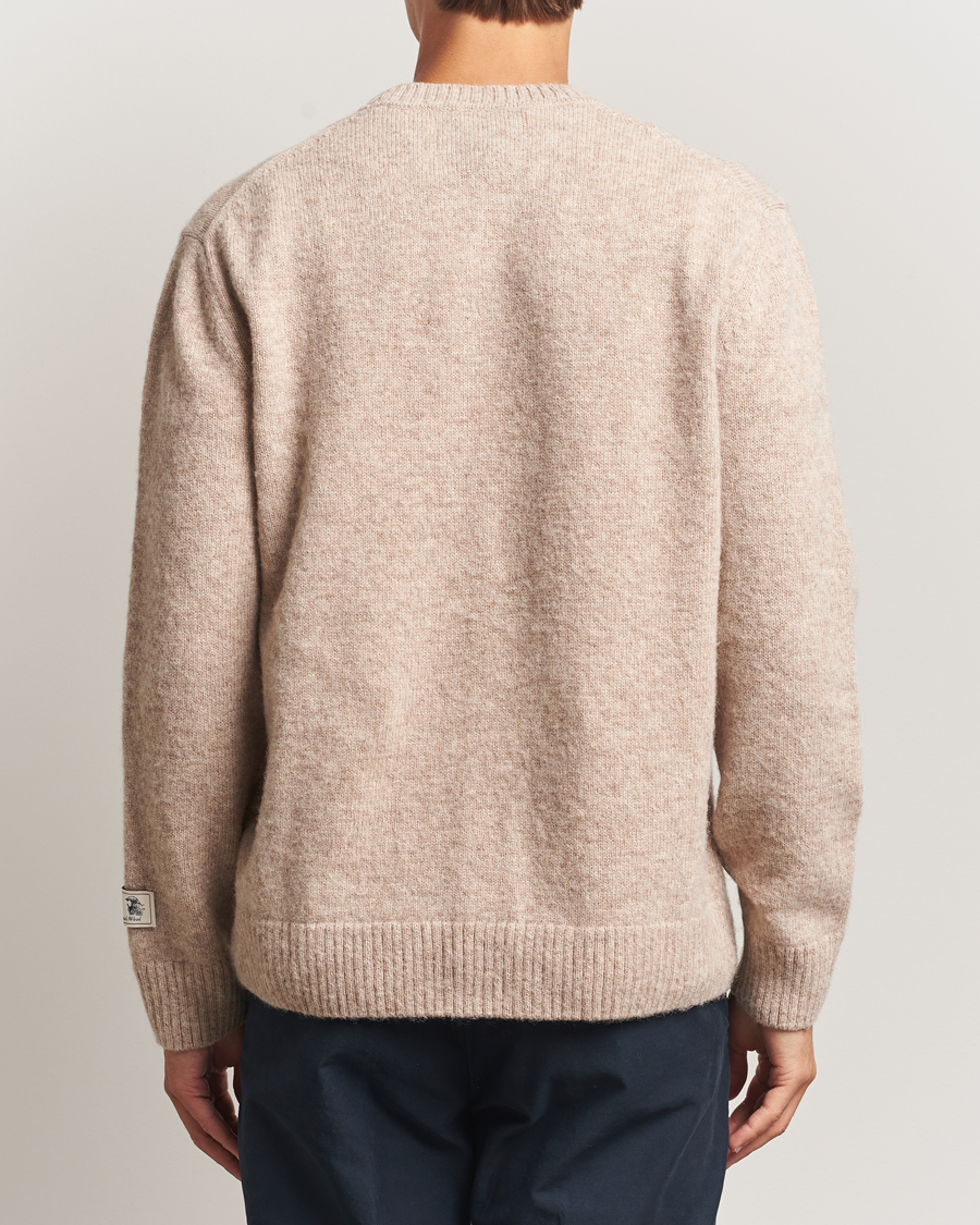 Men | Sweaters & Knitwear | GANT | Scottish Wool Knitted Crew Neck Sweater Khaki Melange