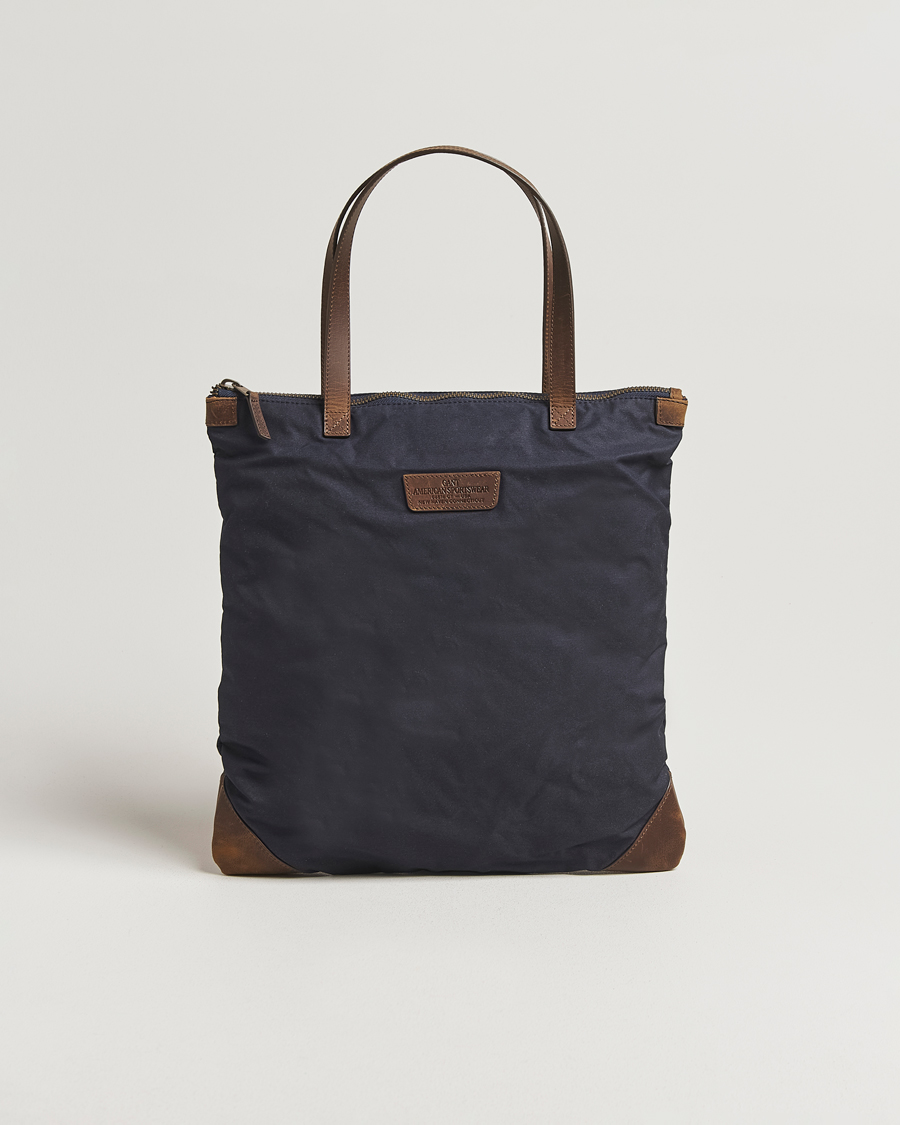 Men | Bags | GANT | Waxed Cotton Tote Bag Evening Blue