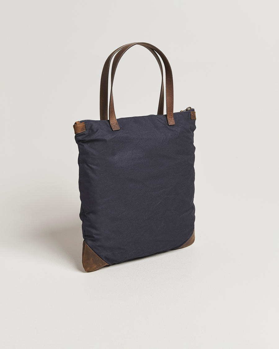 Men | Bags | GANT | Waxed Cotton Tote Bag Evening Blue