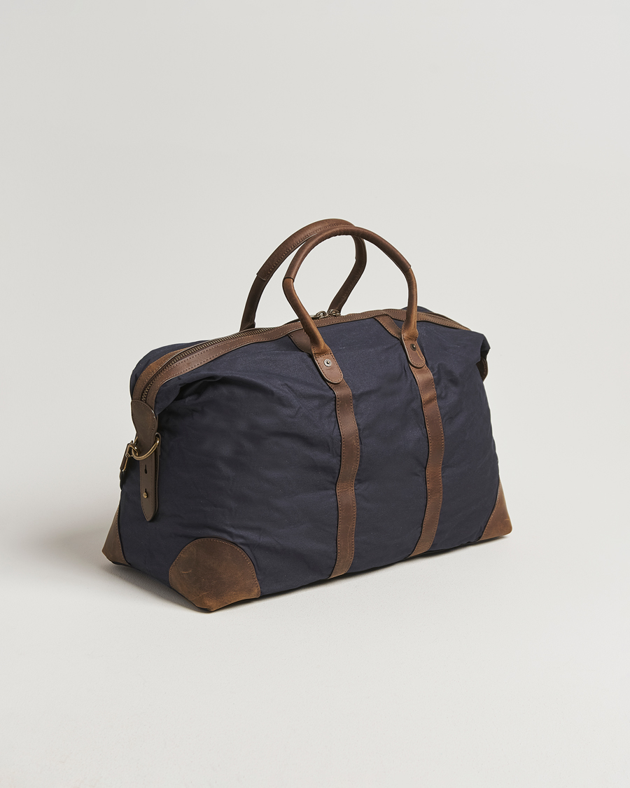 Men | Bags | GANT | Waxed Cotton Duffle Bag Evening Blue