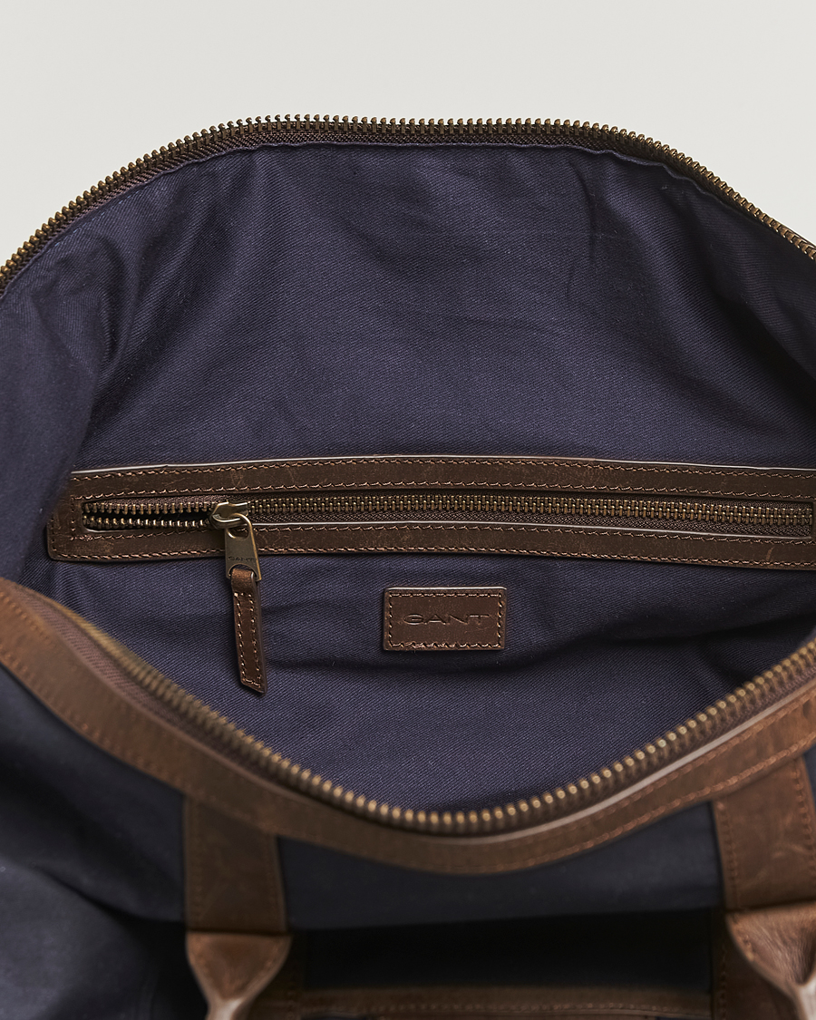 Men | Bags | GANT | Waxed Cotton Duffle Bag Evening Blue