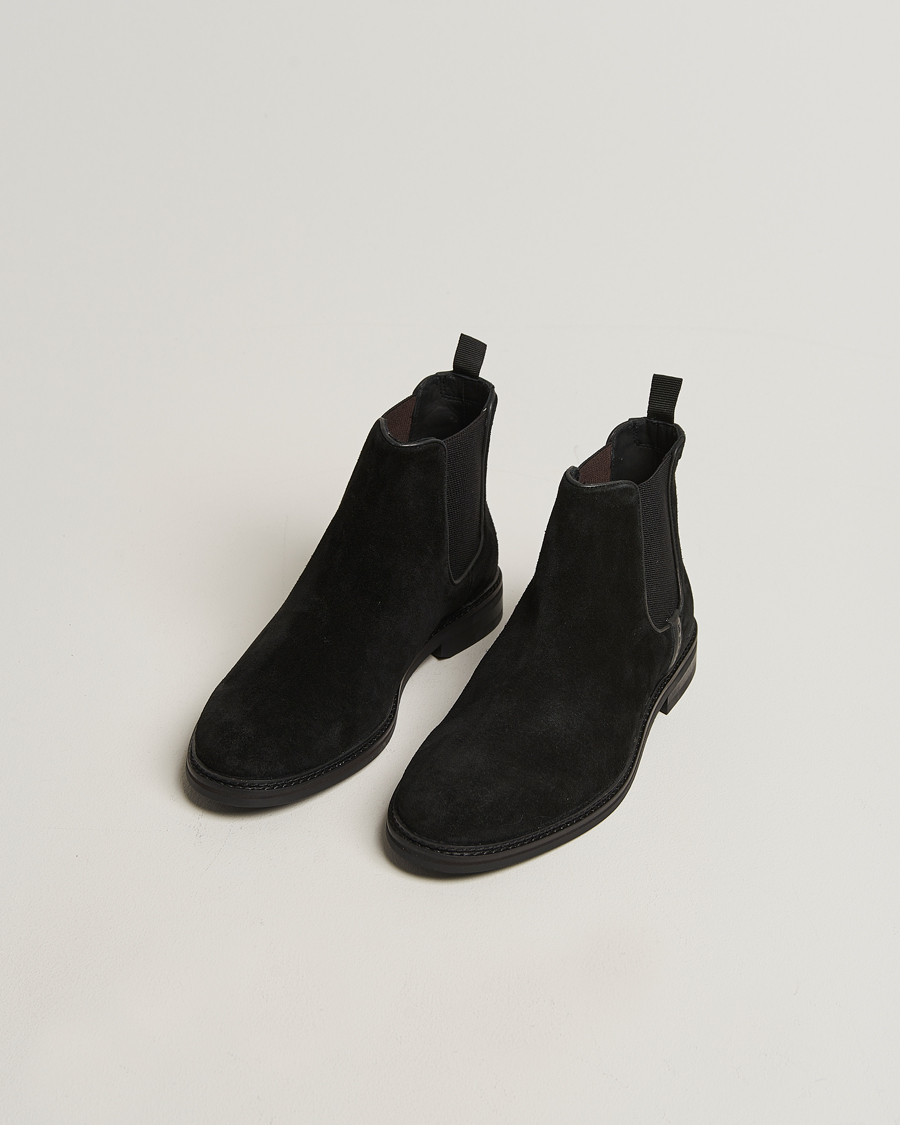 Men | Boots | GANT | Bidford Suede Chelsea Boot Black