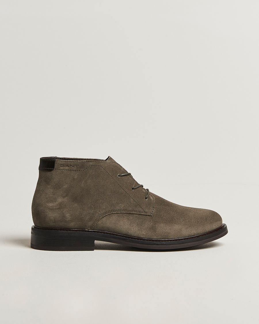 Men | Boots | Gant | St Fairkon Suede Chukka Boot Dark Taupe