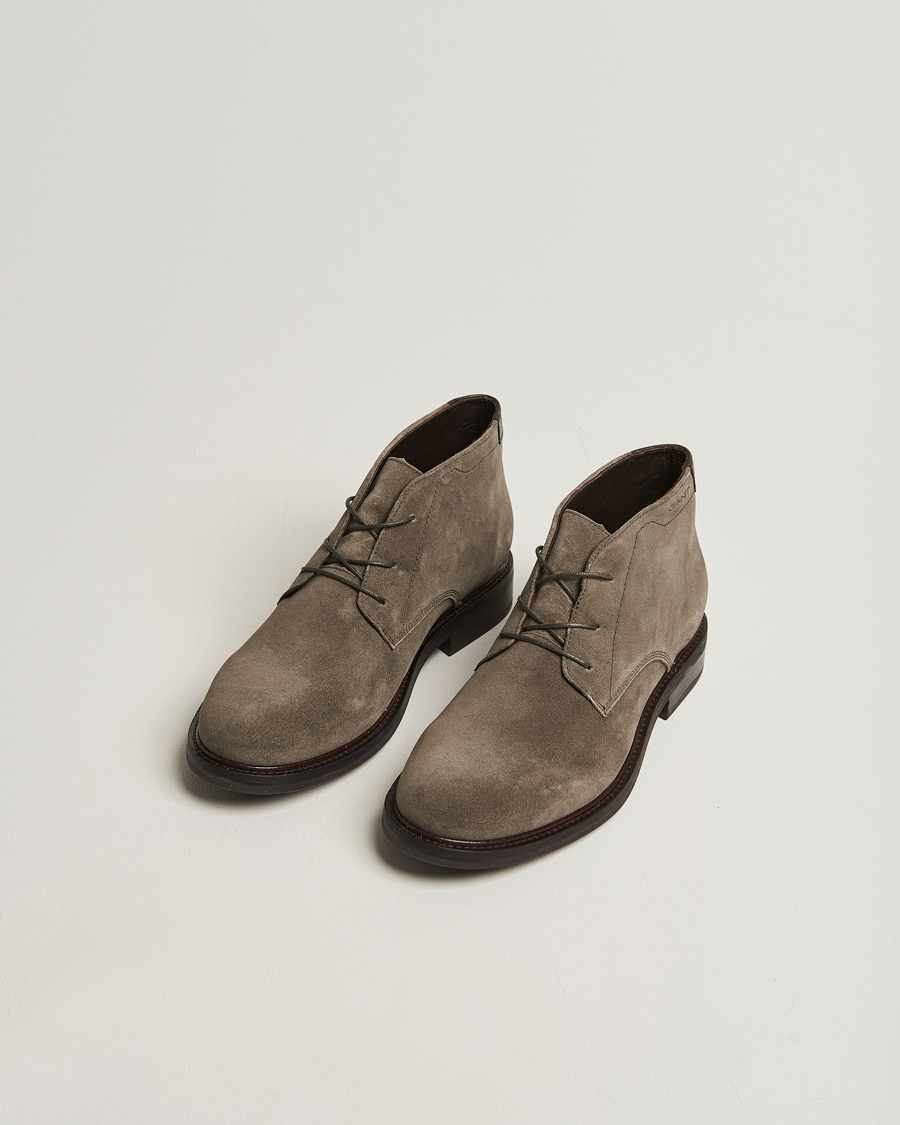 Men | Boots | Gant | St Fairkon Suede Chukka Boot Dark Taupe