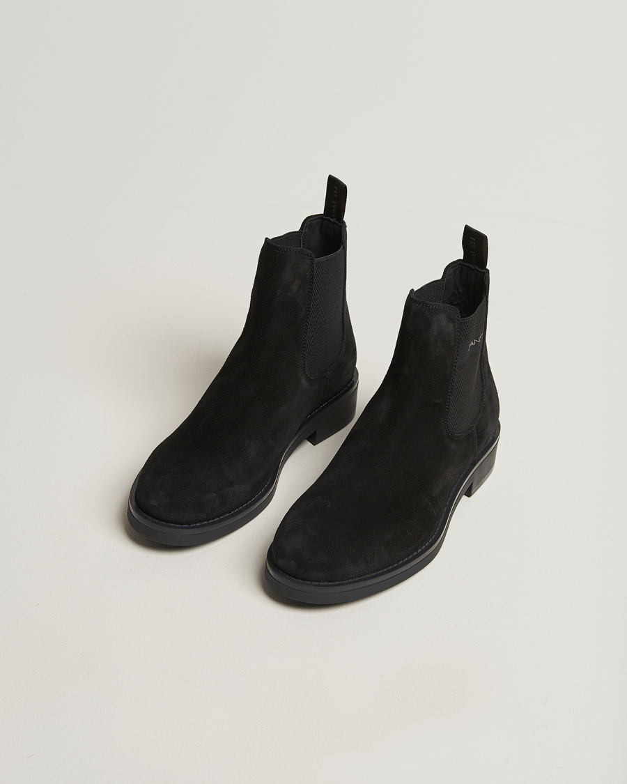 Men | Boots | GANT | Prepdale Suede Chelsea Boot Black