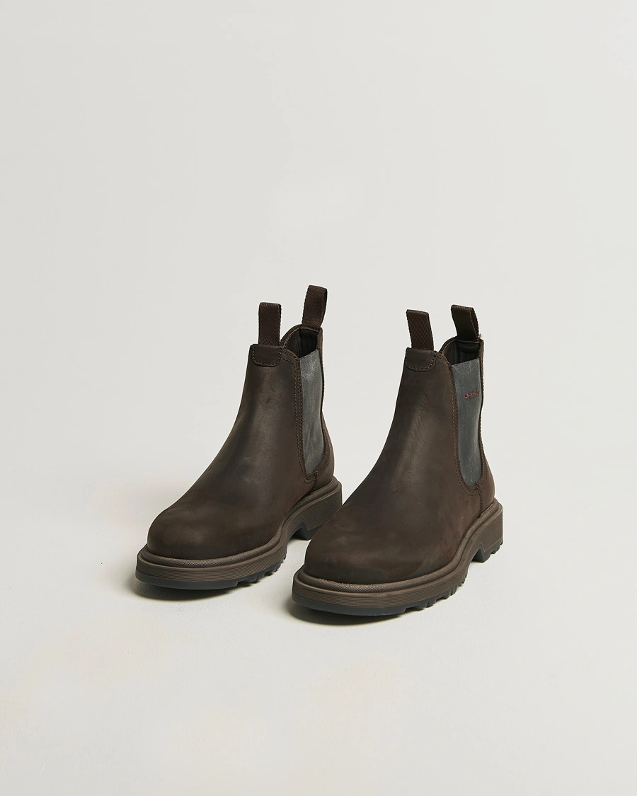 Men | Boots | GANT | Blisdor Rough Leather Chelsea Boot Dark Brown