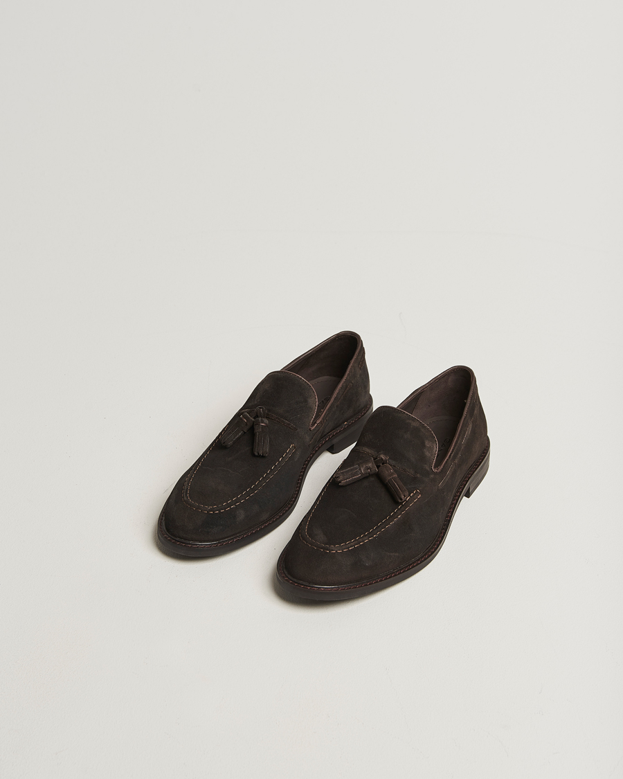 Men | Loafers | GANT | Lozham Suede Tassle Loafer Dark Brown