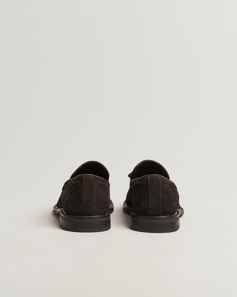 Men | Loafers | GANT | Lozham Suede Tassle Loafer Dark Brown