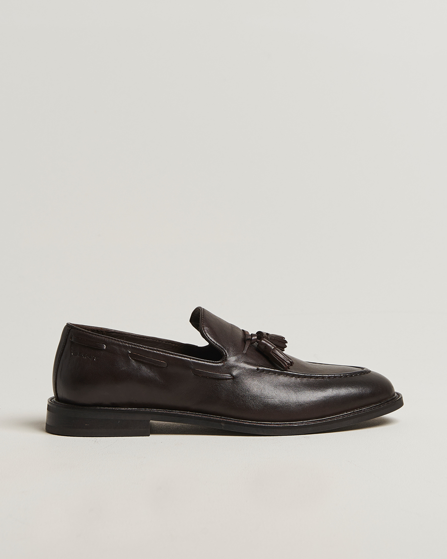 Men | Loafers | GANT | Lozham Leather Tassle Loafer Dark Brown