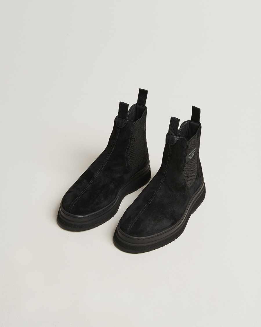 Men | Boots | GANT | Blistown Shearling Suede Chelsea Boot Black