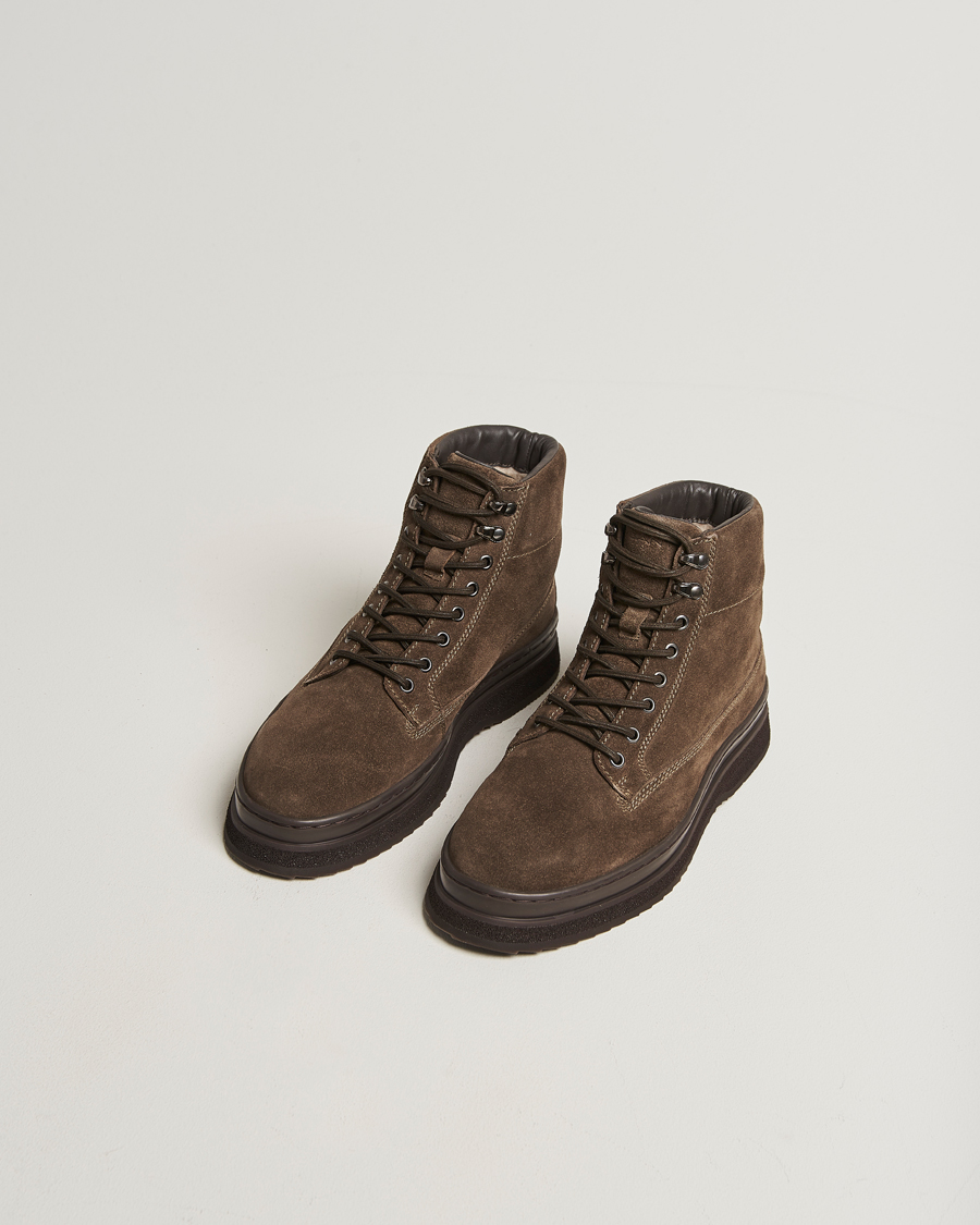 Men | Boots | GANT | Blistown Shearling Suede Boot Desert Brown