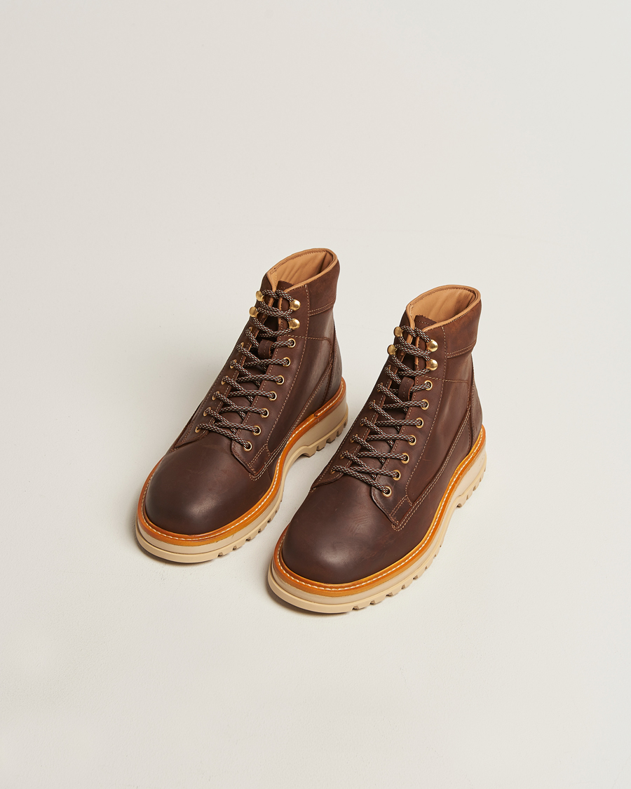 Men | Boots | GANT | Clafton Felt Lined Rough Leather Boot Tan