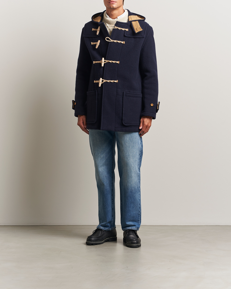 Men | Coats & Jackets | Gloverall | Mid Length Monty Union Jack Duffle Coat Navy