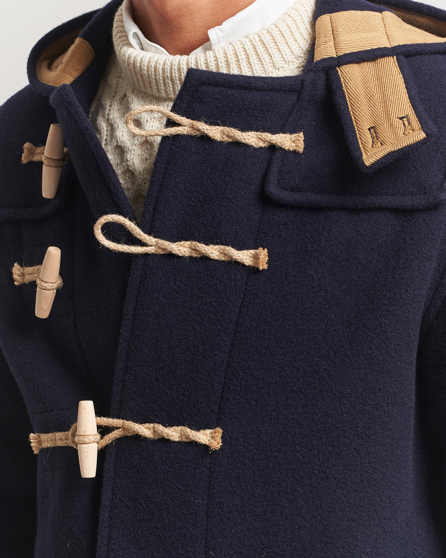 Men | Coats & Jackets | Gloverall | Mid Length Monty Union Jack Duffle Coat Navy