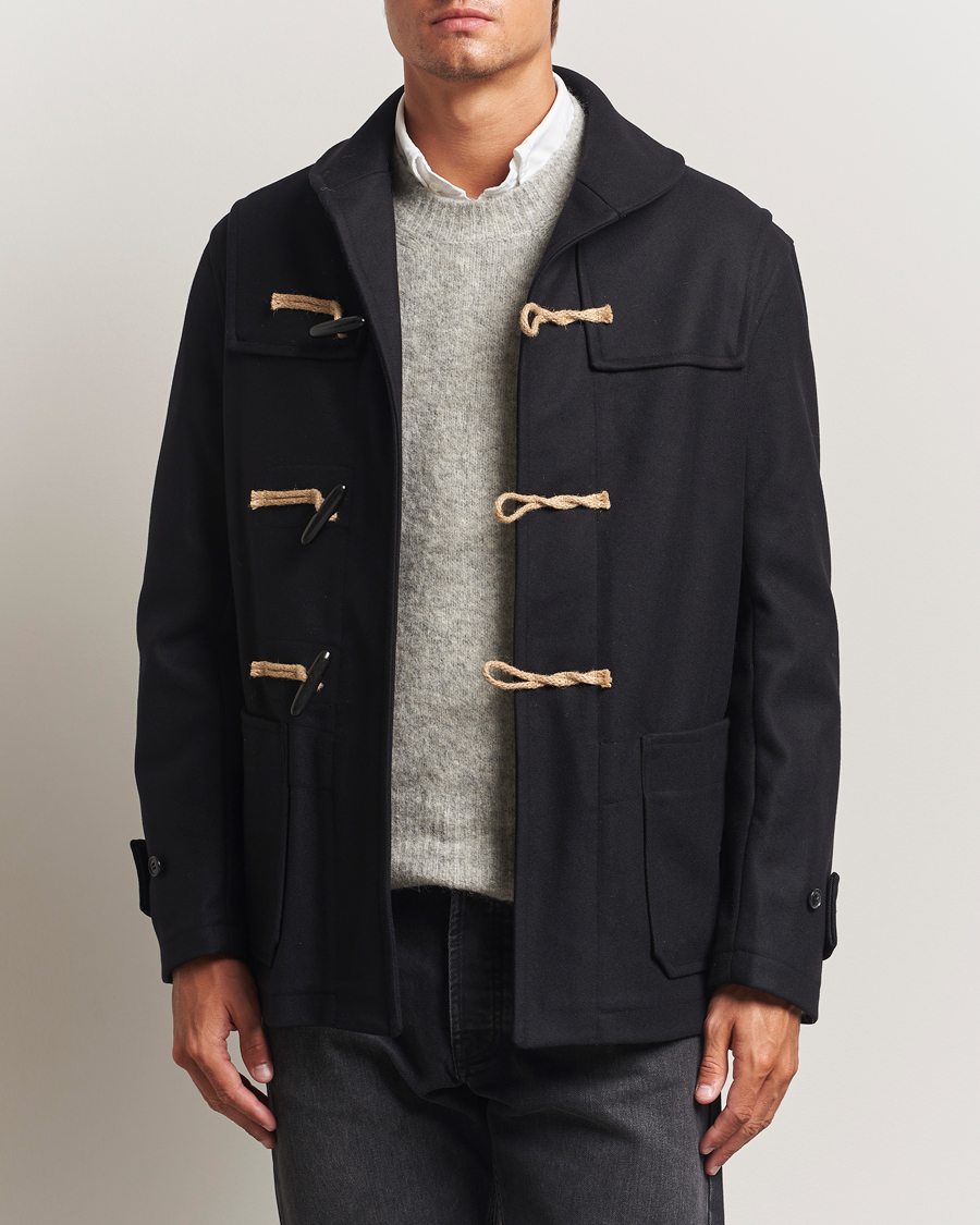 Men | Coats & Jackets | Gloverall | Shawl Collar Duffle Jacket Black