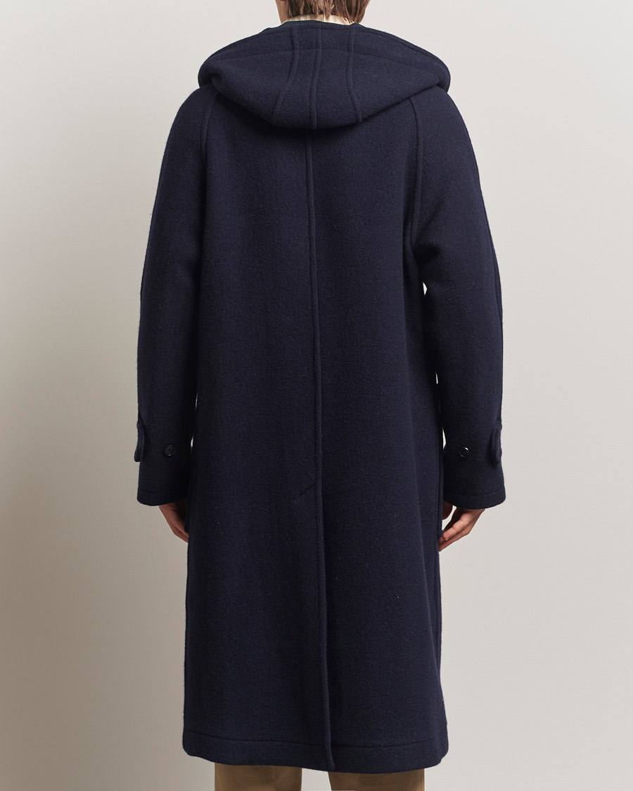 Men | Coats & Jackets | Gloverall | Raglan Wool Coat Navy