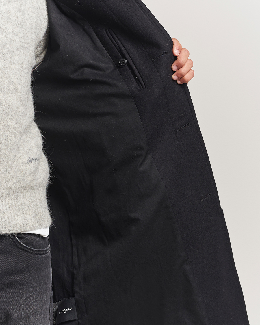 Men | Coats & Jackets | Gloverall | Wool Mac Coat Black