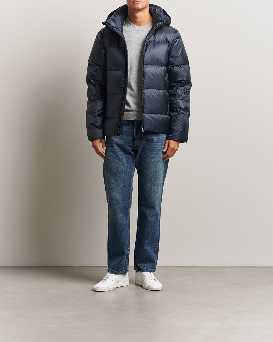 Men | Coats & Jackets | J.Lindeberg | Daryl Down Hooded Jacket Navy