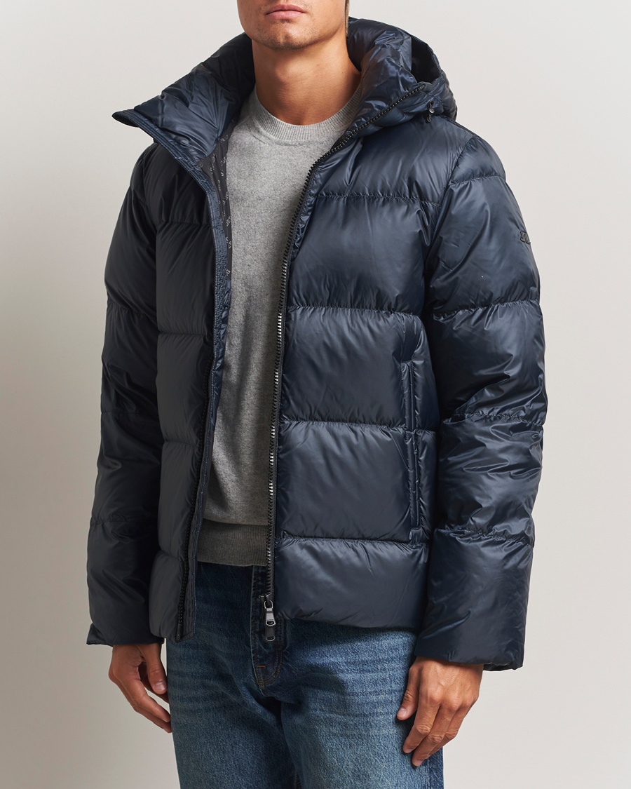 Men | Coats & Jackets | J.Lindeberg | Daryl Down Hooded Jacket Navy