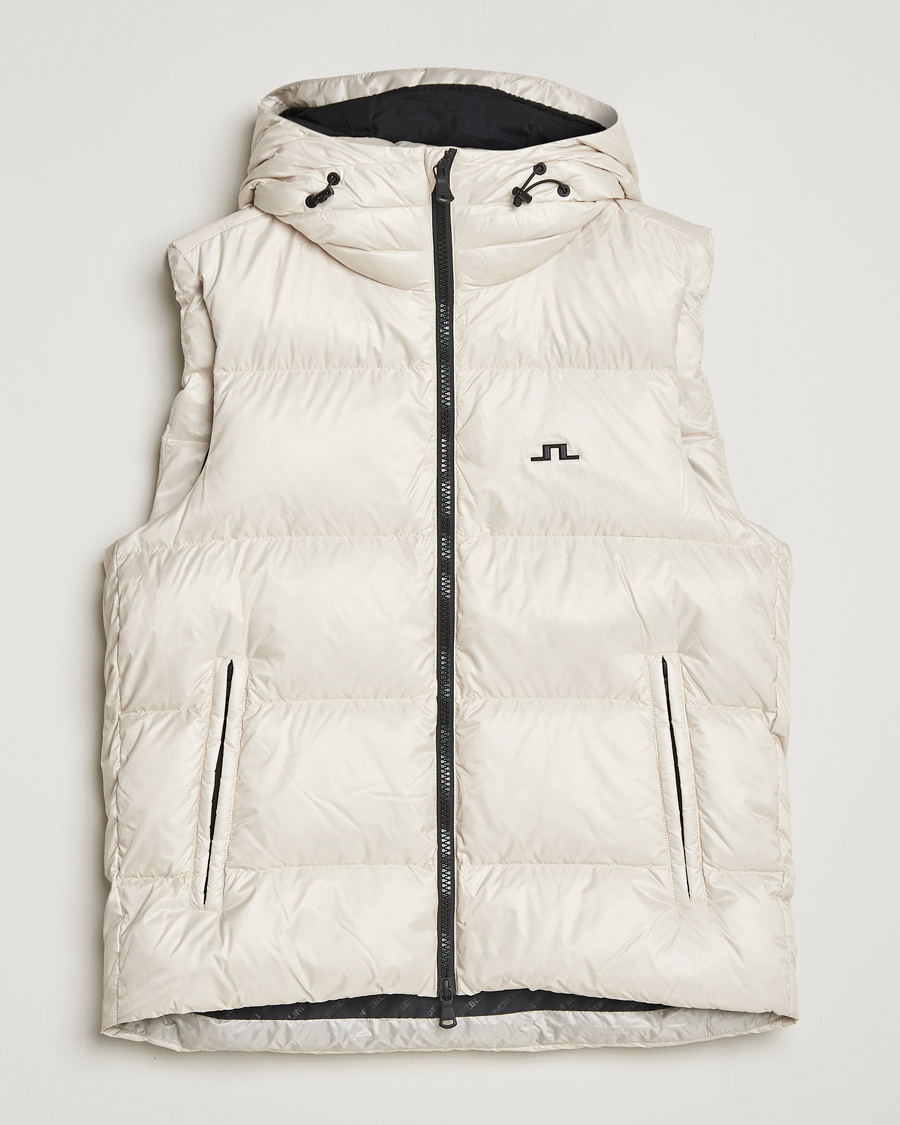 Men | Gilets | J.Lindeberg | Daryl Down Hooded Vest Moonbeam