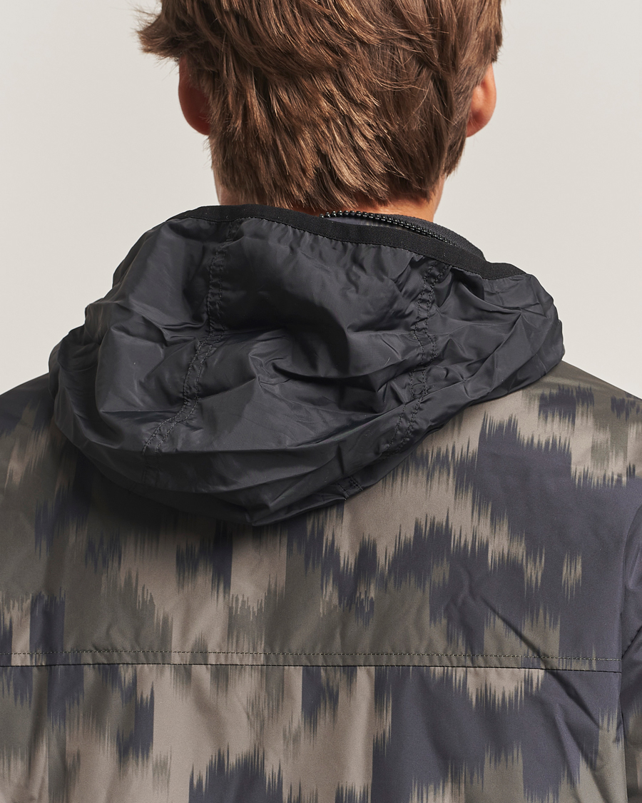 Men | Coats & Jackets | J.Lindeberg | Aiden 2L Padded Printed Field Jacket Wrap Forest