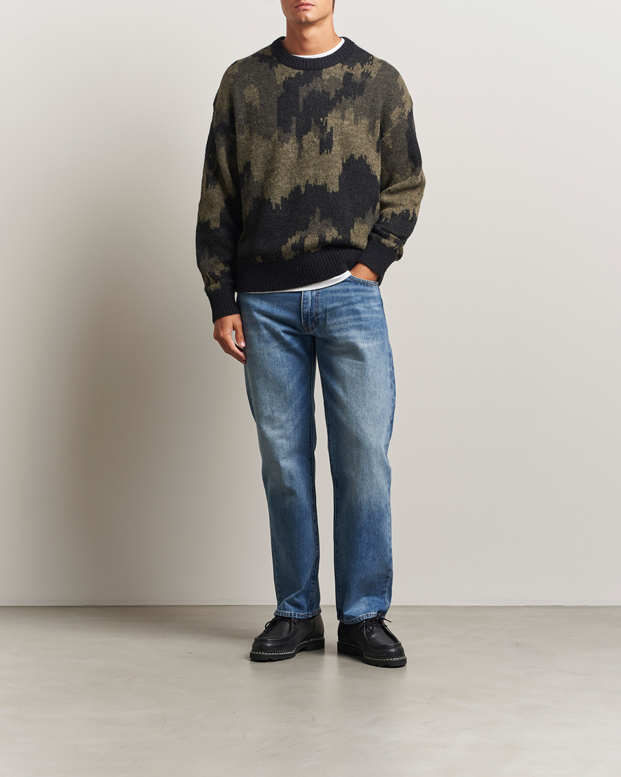 Men | Sweaters & Knitwear | J.Lindeberg | Nate Graphic Jaquard Knitted Sweater Forest Green