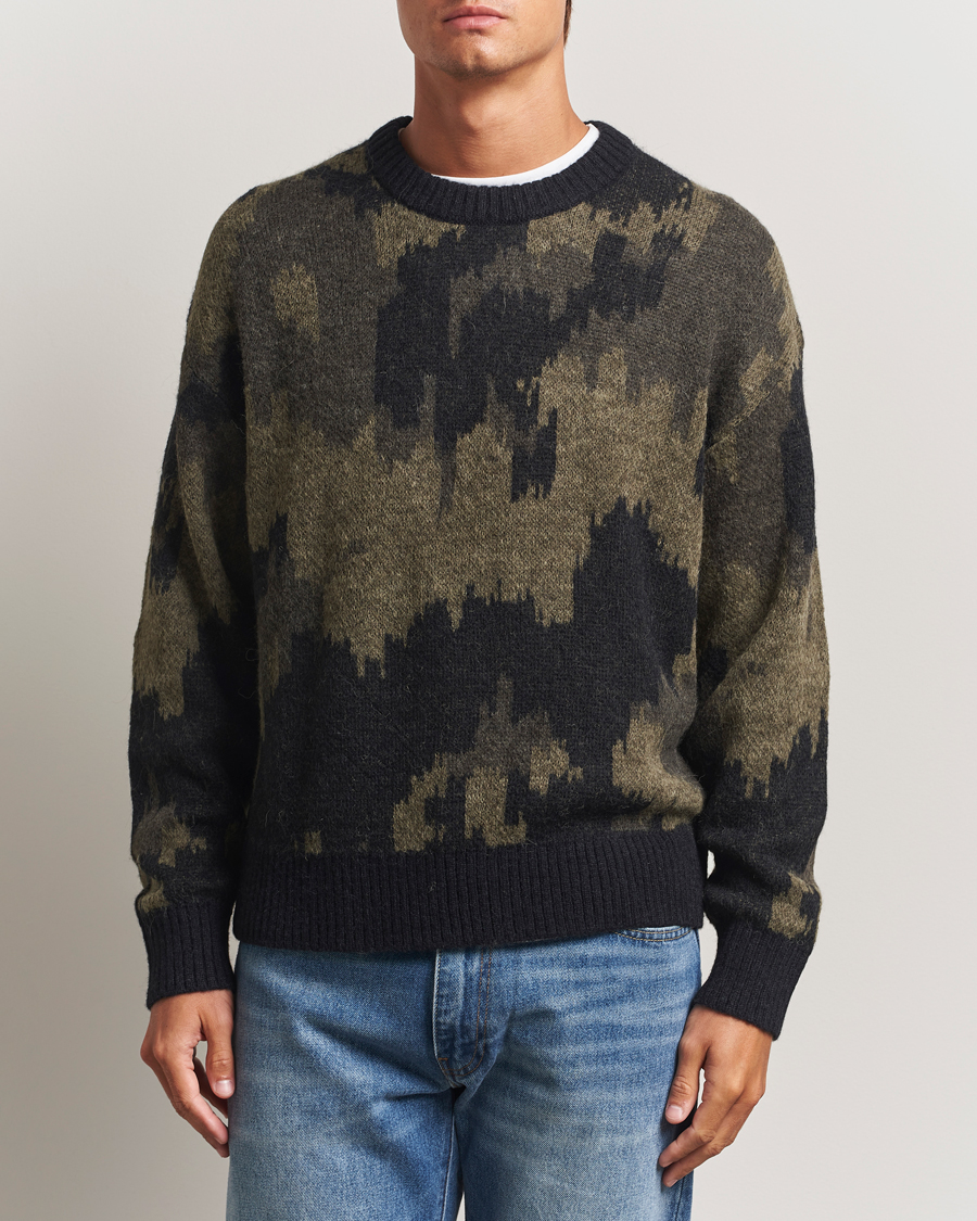 Men | Sweaters & Knitwear | J.Lindeberg | Nate Graphic Jaquard Knitted Sweater Forest Green