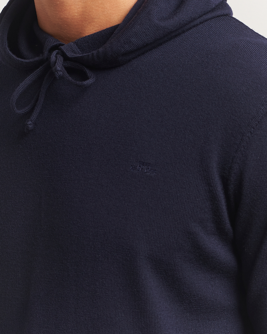 Men | Sweaters & Knitwear | J.Lindeberg | Karl Merino Hoodie Navy