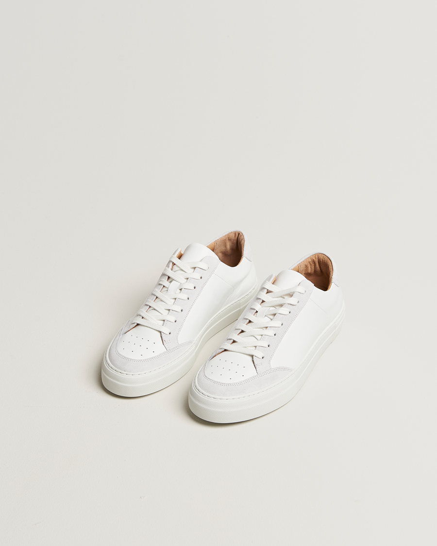 Men | Sneakers | J.Lindeberg | Art Signature Leather/Suede Sneaker White