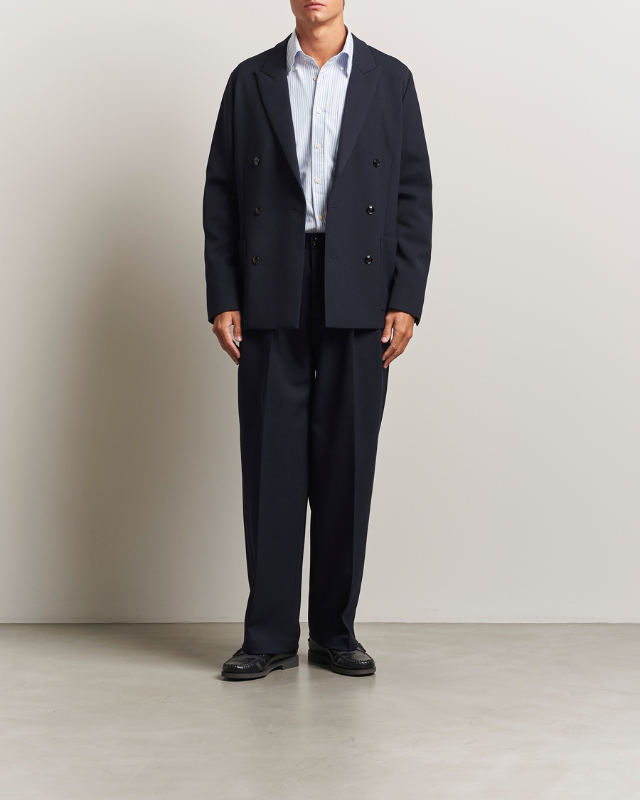 Men | Trousers | NN07 | Justin Double Pleated Suit Trousers Deep Navy